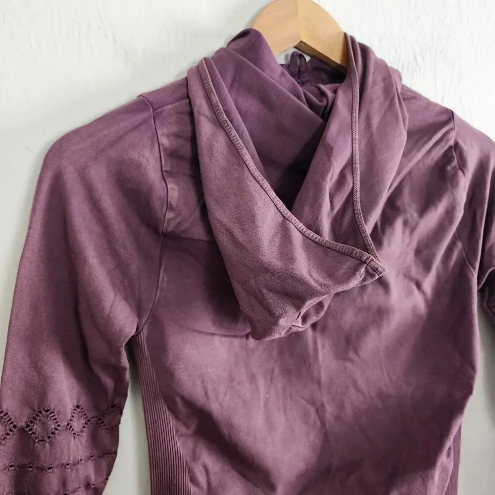 Free People Movement Good Karma Long Sleeve Hoodie Nutmeg Brown XS/S Rare